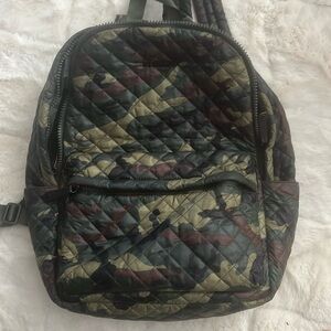 Preloved MZ Wallace Camouflage Quilted Backpack Minor Flaws